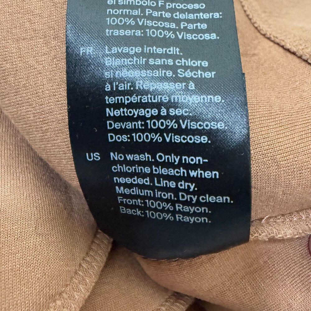 Women COS Hooded Sweatshirt Dress Oversized Fit in Camel Brown Size Medium/Large - Picture 8 of 9